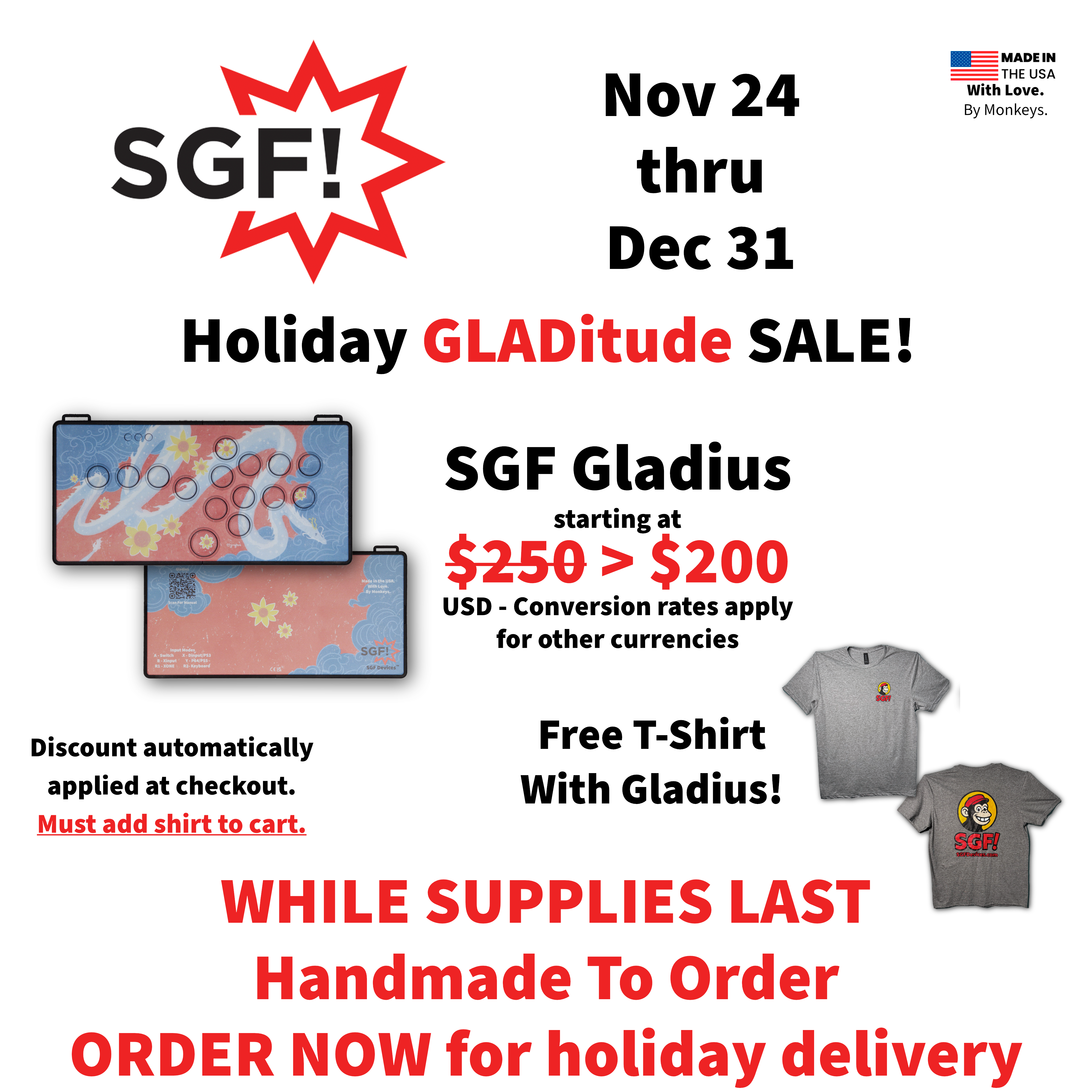 Holiday GLADitude Sale – SGF Devices